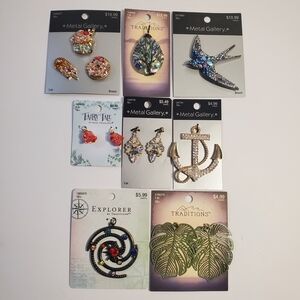 Gorgeous Mixed Lot Of Jewelry Making Pendants And Pins